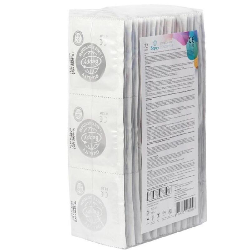Obsenza - Natural Latex Condoms by Beppy – 72 Count for Safe Intimate Moments - Image 1