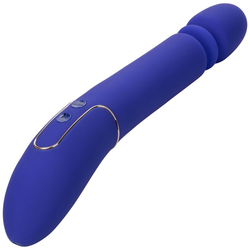 Obsenza - Masajeador Sexualmente Poderoso Shameless Slim Thumper de CALEXOTICS - Azul - Image 1
