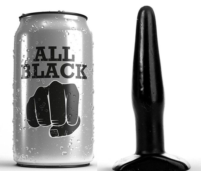 Obsenza - Plug Negro 11 cm para Inicio Anal - All Black - Negro - Image 1