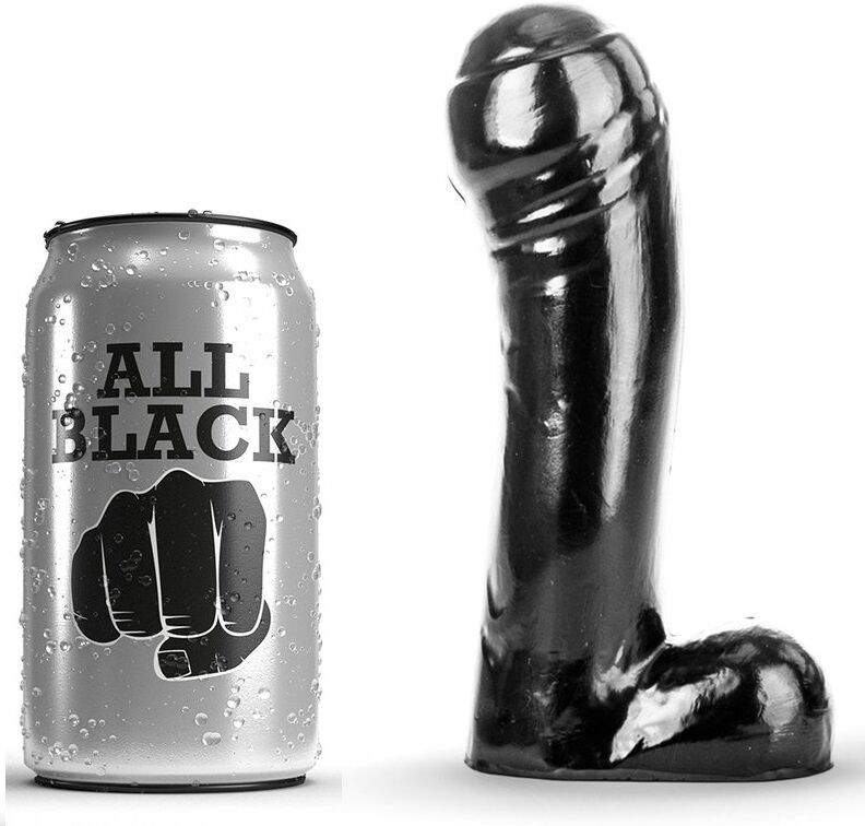 Obsenza - Dildo Nero 15 cm All Black per Principianti e Sfide Sensoriali - Nero - Image 1