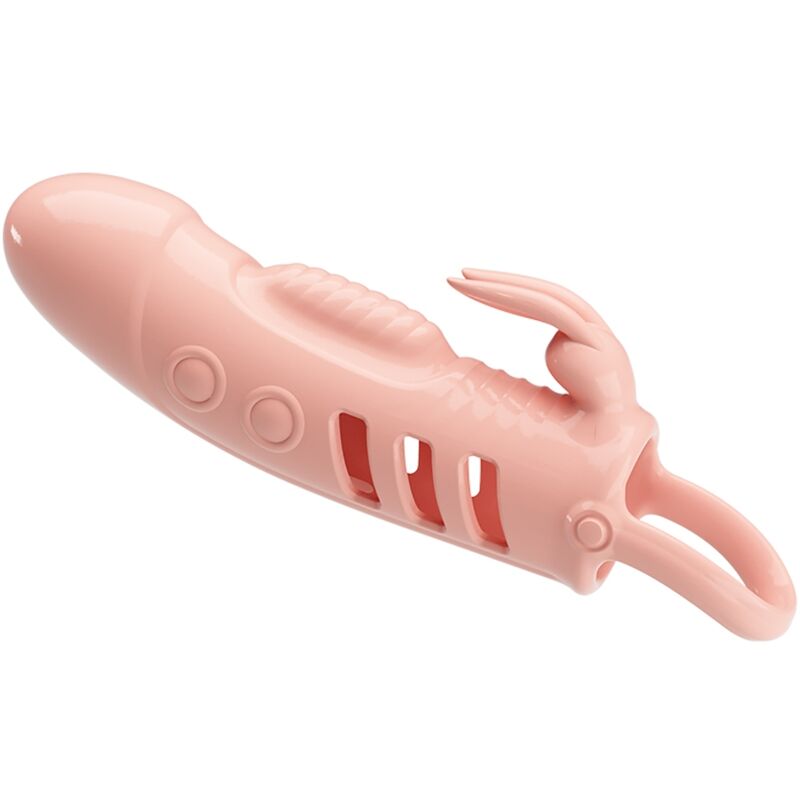 Obsenza - Bainha para Pênis Coelho Natural Sloane - Estímulo e Vibração Intensa - Image 1