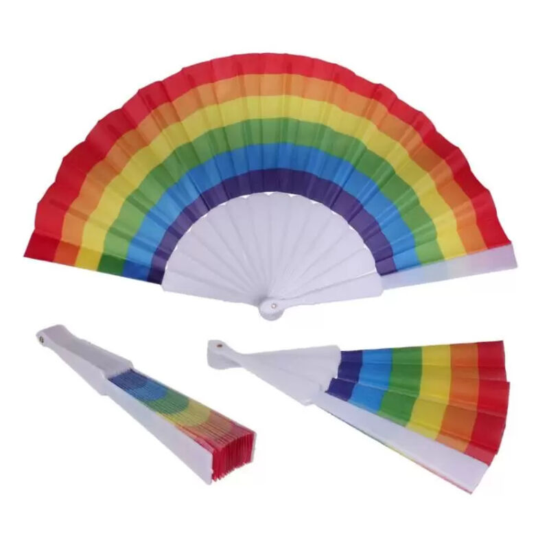 Obsenza - Ventilateur en tissu avec Drapeau LGBT PRIDE pour célébrations et événements - Image 1