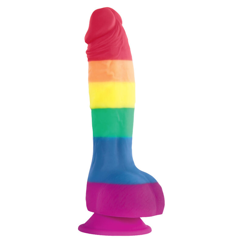 Obsenza - Pride LGBT Flag Dildo 15 cm – Vibrant Rainbow Silicone Pleasure - Image 1