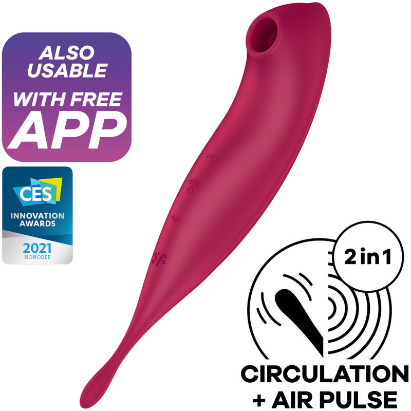 Obsenza - Stimolatore e Vibratore Twirling Pro+ Rosso – Innovazione e Piacere Infinito - Image 1