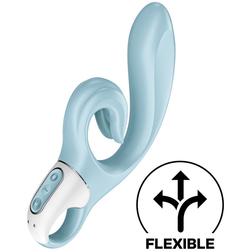 Obsenza - Vibrador Love Me Coelho com Estimulação Dupla e Controle Separado - Azul - Image 1