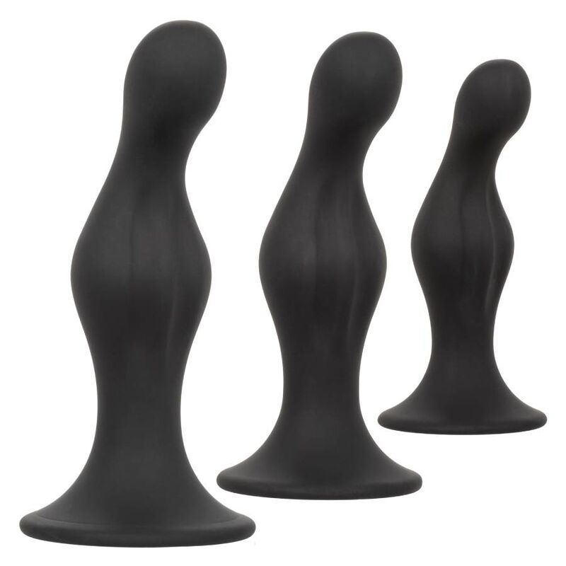 Obsenza - Kit di Allenamento Anale Ondulato in Silicone Satinato CalExotics - Image 1