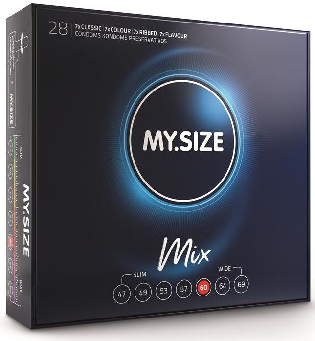 Obsenza - Premium Mix Condoms 60mm - 28 Units by MY SIZE - Image 1