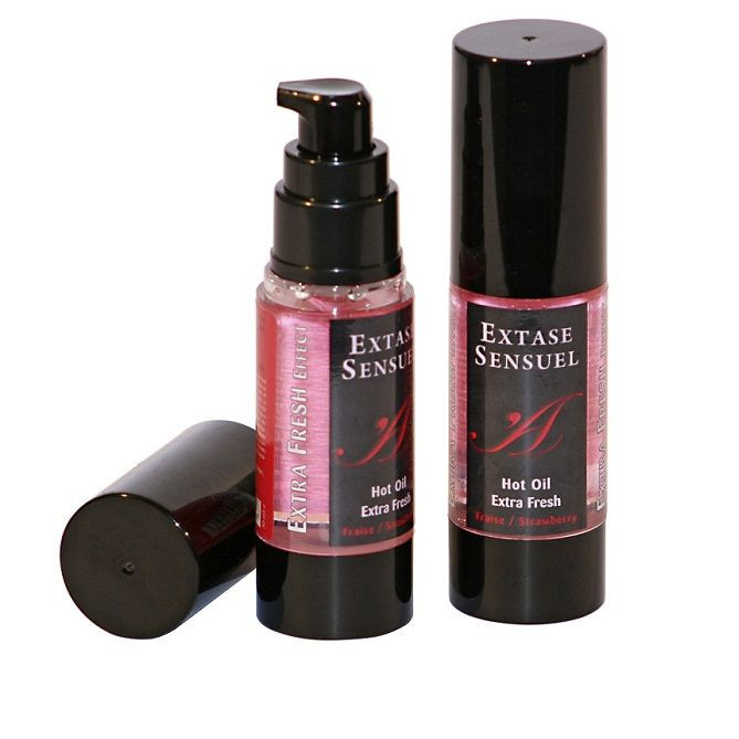 Obsenza - Extase Sensual Strawberry Massage Oil - Extra Fresh Effect - Image 1