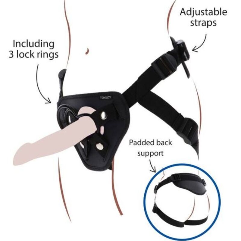 Obsenza - Premium Get Real Deluxe Strap-On Harness for Intimate Roleplay - Black - Image 1
