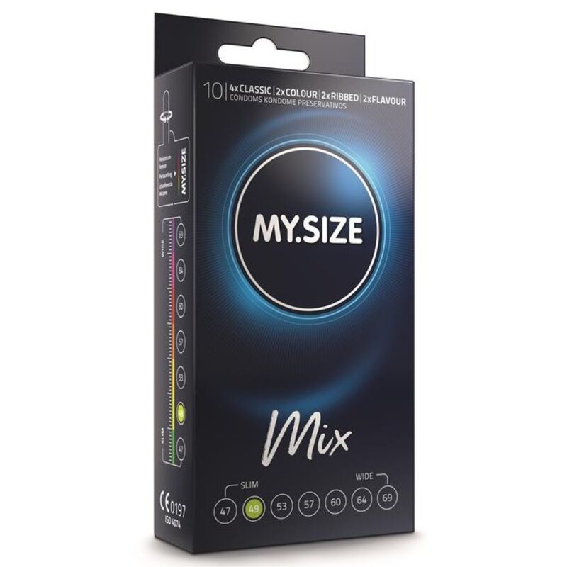 Obsenza - Preservativi Mix 49 mm 10 Pezzi di MY SIZE per Piacere e Sicurezza - Image 1