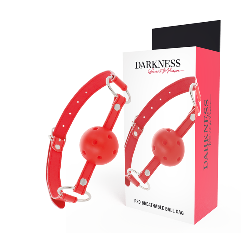 Obsenza - Bavaglino Traspirante Rosso per Giochi BDSM e Fetish - Image 1
