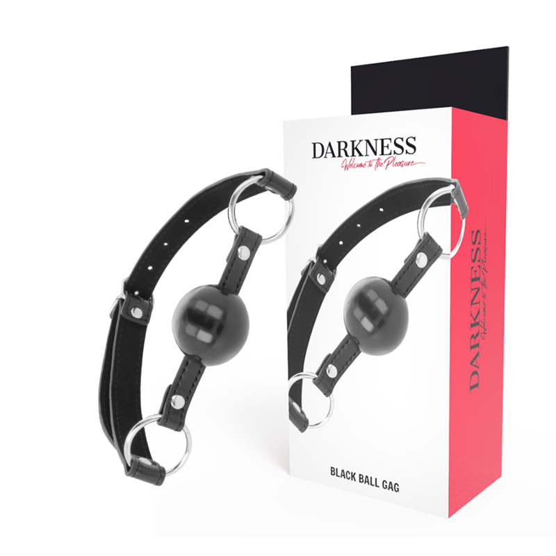 Obsenza - Ball Gag Nera Elegante per Giochi BDSM e Fetish - Nero - Image 1