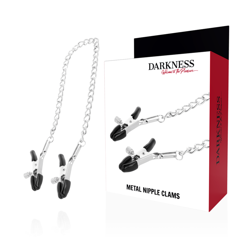 Obsenza - Morsetti Regolabili per Capezzoli in Metallo Darkness per BDSM e Fetish - Image 1