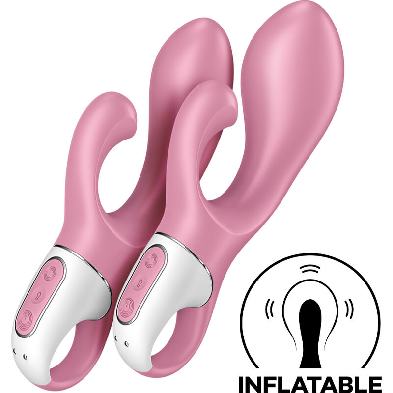 Obsenza - Vibrador inflable Rabbit Bunny 2 para placer intenso - Rosa - Image 1