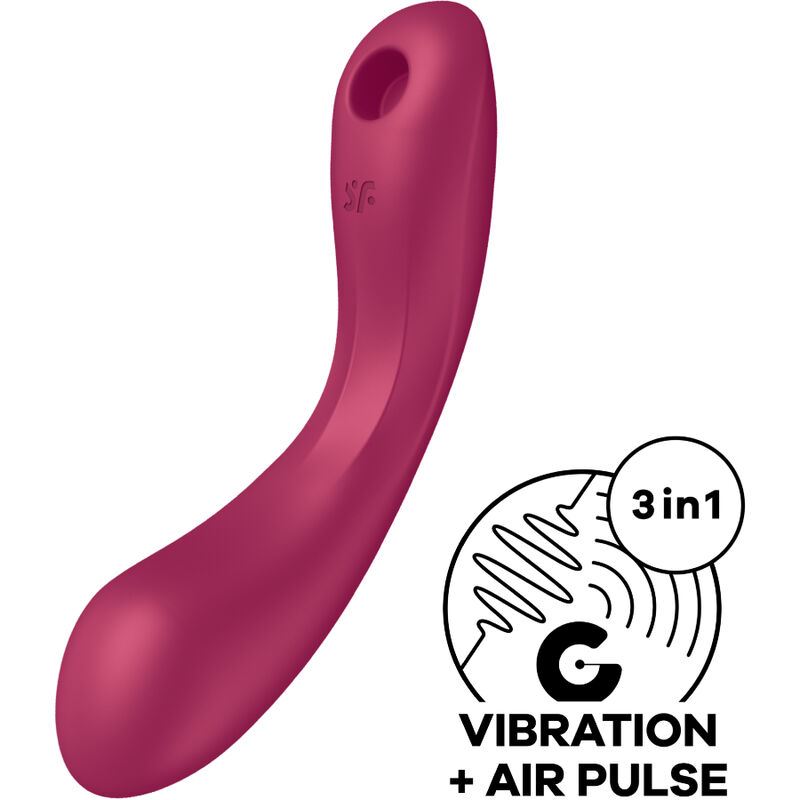 Obsenza - SATISFYER Curve Trinity 1 Air Pulse Vibrazione per Stimolazione Completa - Image 1