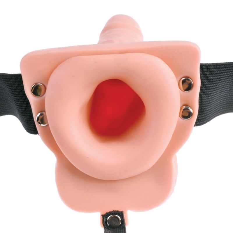 Obsenza - Arnés ajustable con control remoto y vibrador realístico de 15 cm - Image 1