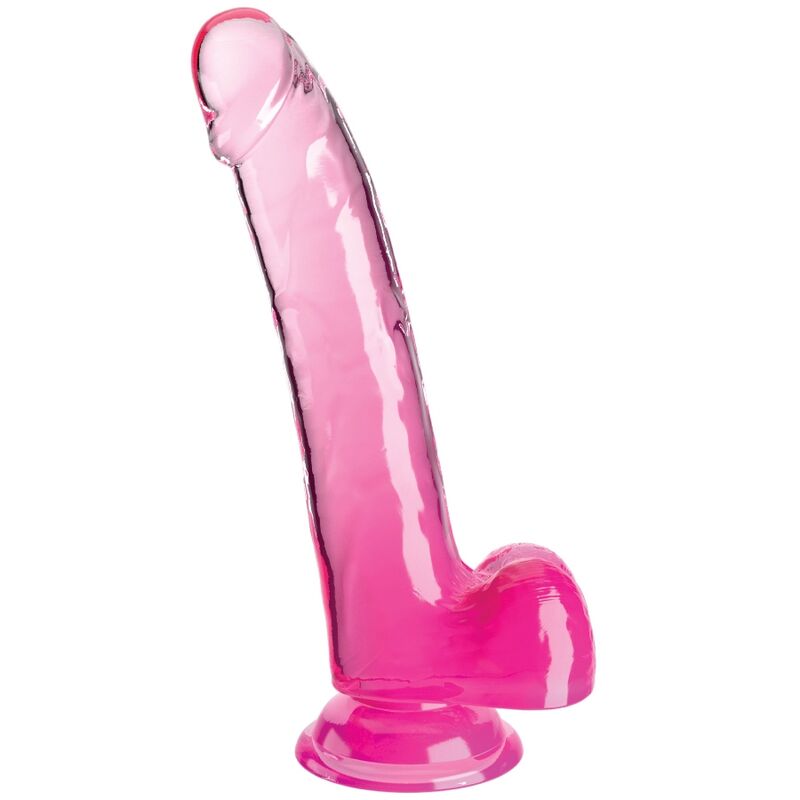 Obsenza - Clear King Cock Dildo with Testicles 20. - Image 1