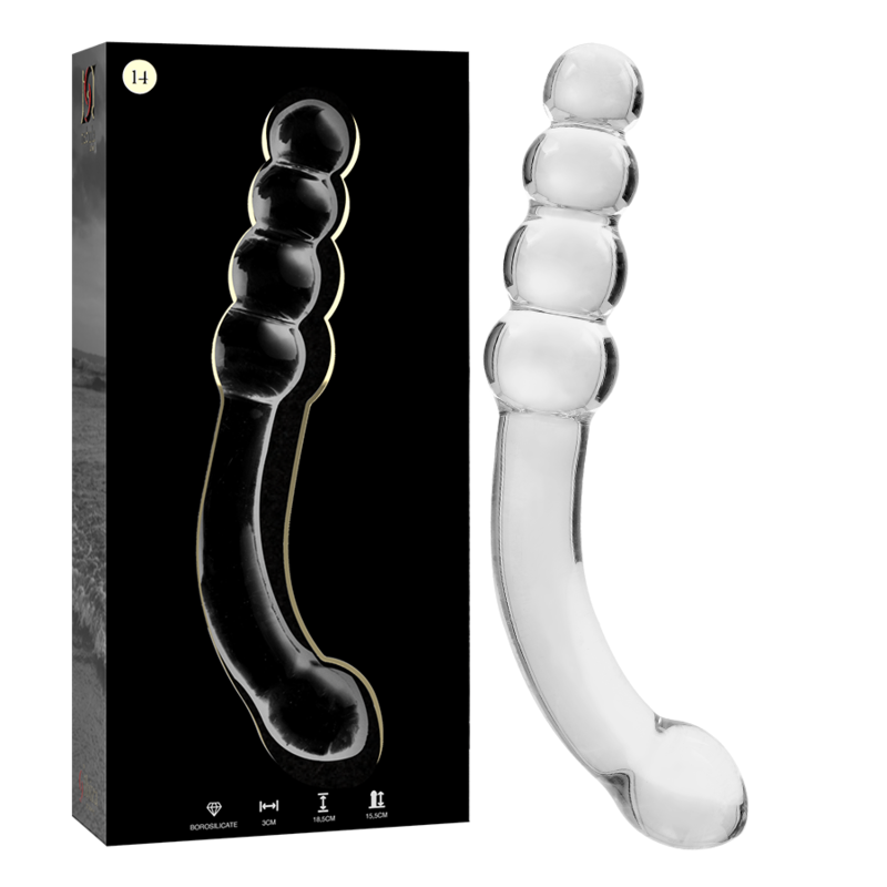 Obsenza - Dildo de Cristal Transparente Modelo 14 NEBULA SERIES BY IBIZA - Image 1