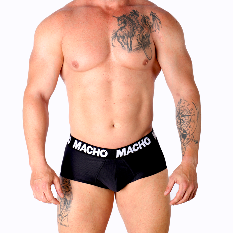 Obsenza - Slip Masculin Rehausseur Confort et Élégance MACHO MS30NG - Noir - Image 1