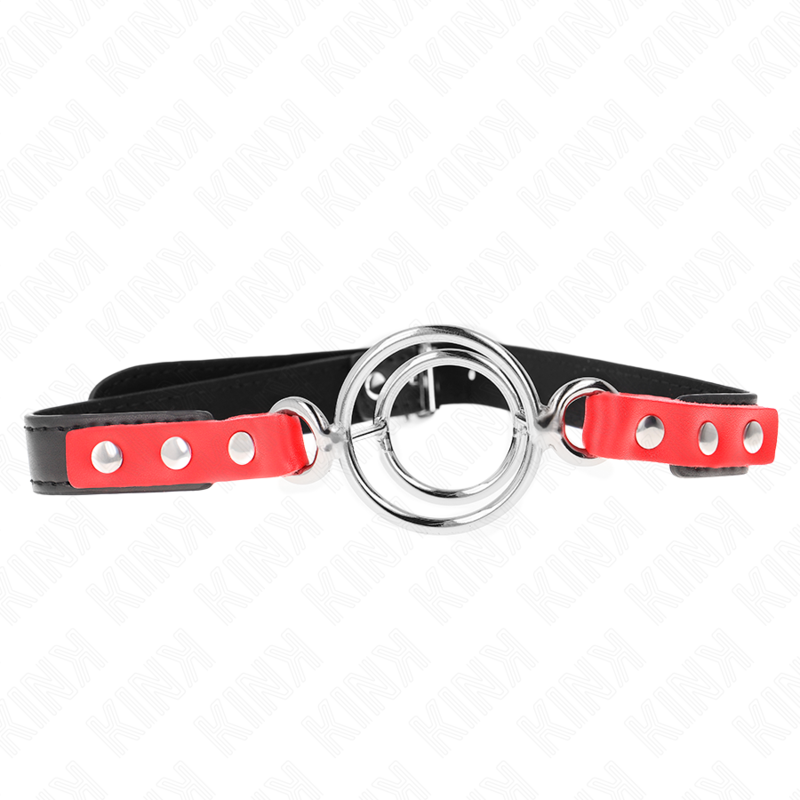 Obsenza - Gag con O-Ring Multipli 4/4,8 cm Rosso - Control e Sottomissione in BDSM - Image 1