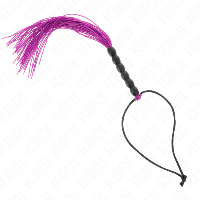 Obsenza - Mini Fouet en Silicone KINK avec 6 Billes Viole 26 cm - Image 1