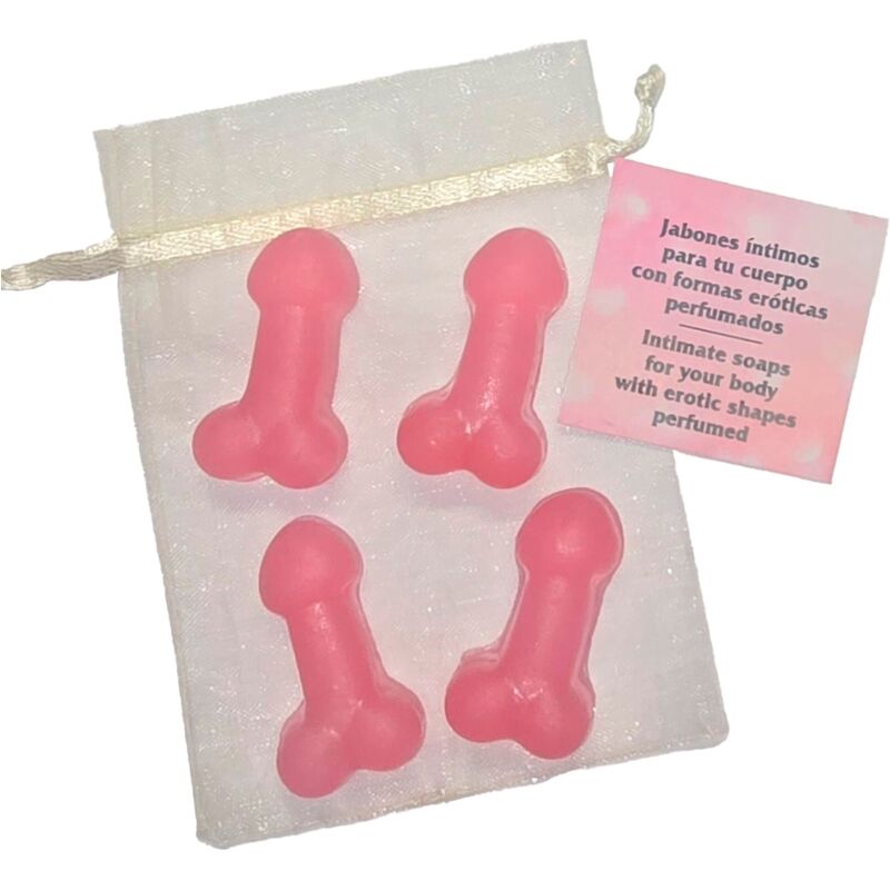 Obsenza - Mini Saponi Profumati a Forma di Pene Rosa per Eventi Divertenti - Rosa - Image 1