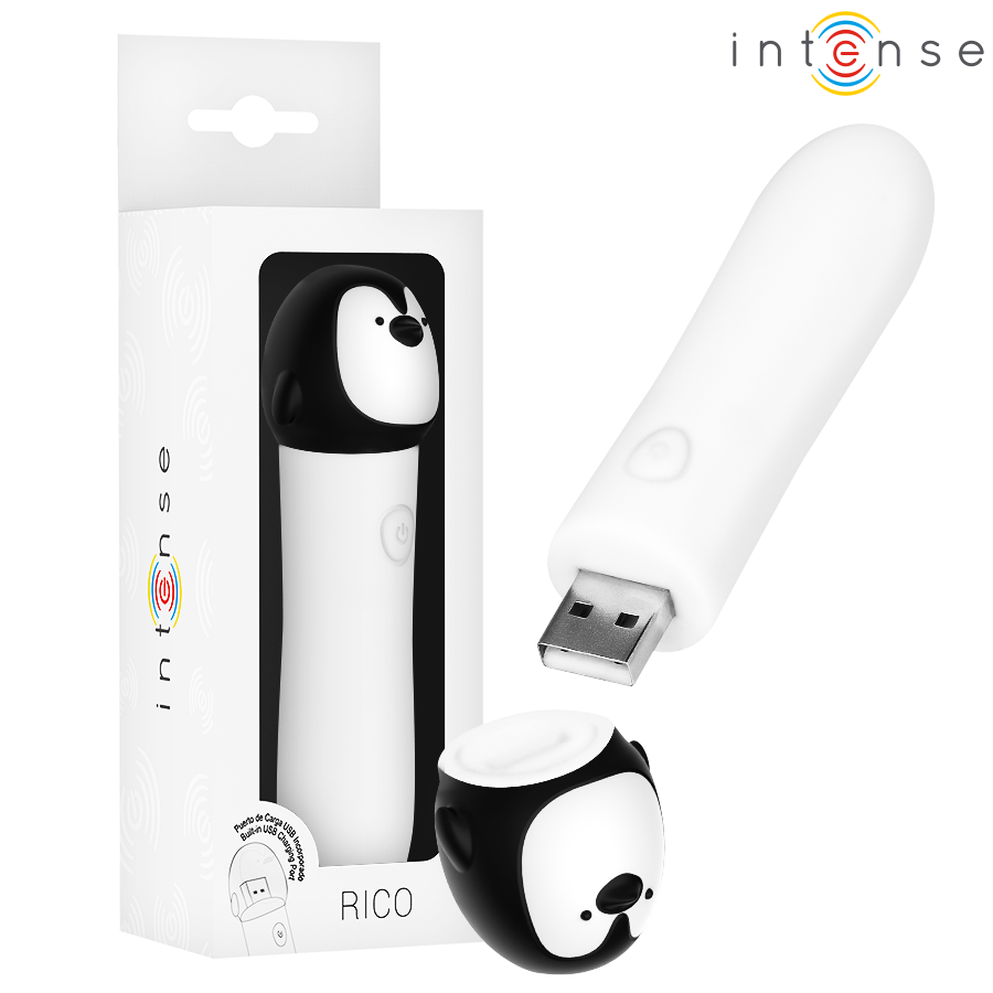 Obsenza - Rico bala vibradora pingüino recargable usb 10 x 2.2 cm - Image 1