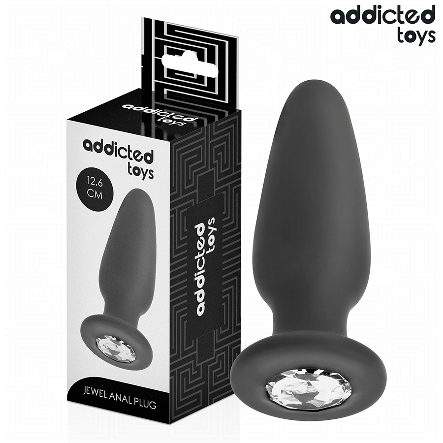 Obsenza - Anal plug with jewel silicone size l 12.6 cm - Image 1