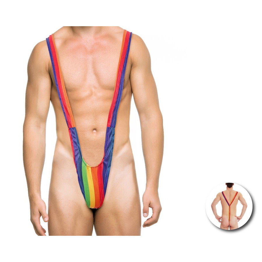 Obsenza - Trikini Homme Drapeau Arc-en-Ciel Pride pour Fêtes et Événements - Image 1