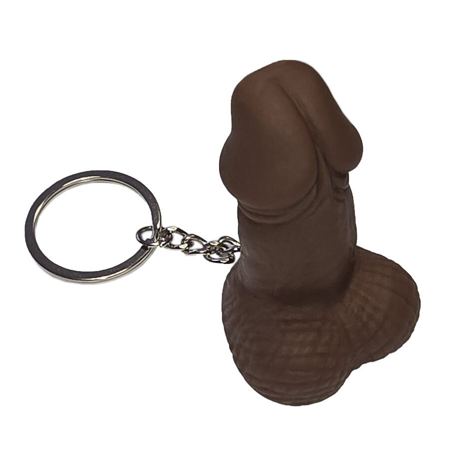 Obsenza - Penis shaped whistle keyring mulatto color - Image 1