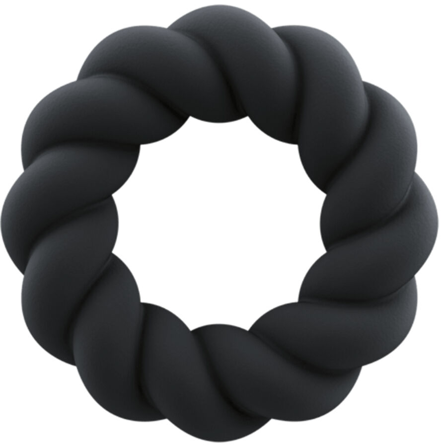 Obsenza - Twist black silicone masturbator ring - Image 1