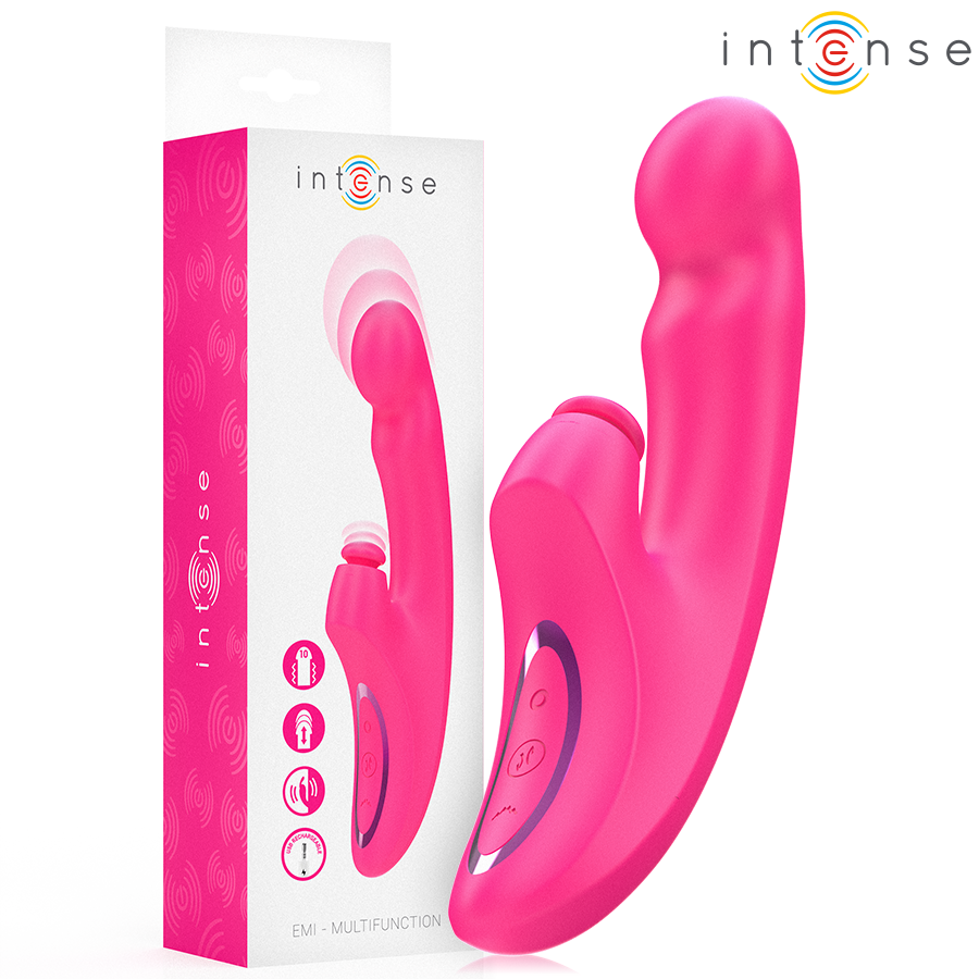 Obsenza - Vibrador Multifuncional 3 em 1 EMI de 13,5 cm com 10 Vibrações - Rosa - Image 1