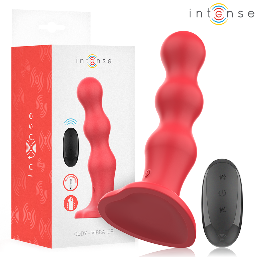 Obsenza - Vibrador CODY com Ventosa e Controle Remoto - INTENSE - Vermelho - Image 1