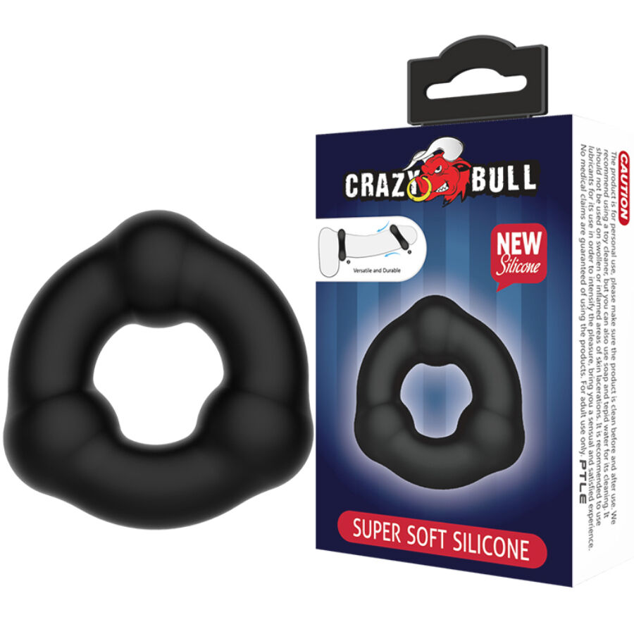 Obsenza - Anillo de Silicona Súper Suave con Nódulos para Mayor Rendimiento - Negro - Image 1