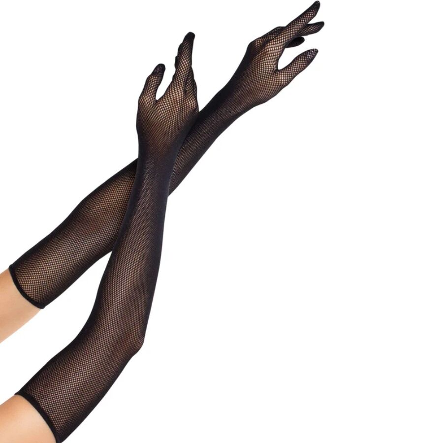 Obsenza - Opera long fishnet gloves black - Image 1