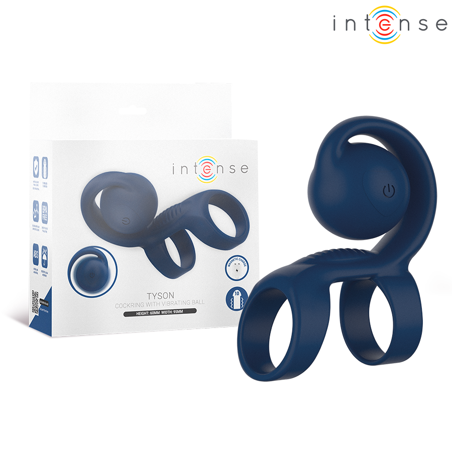 Obsenza - Tyson cock ring with vibrating ball ø 3.2 cm - Image 1