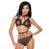 Obsenza - Conjunto Dotty Duas Peças Elegante da Me-Seduce - Preto - Image 1
