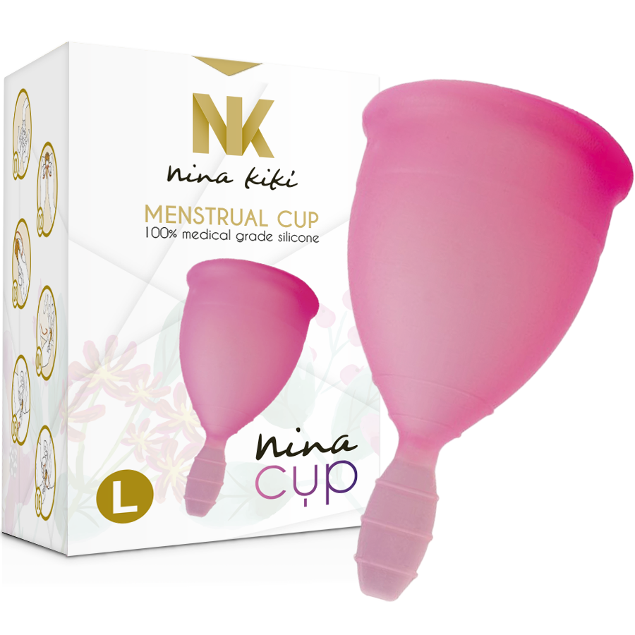 Obsenza - Coppa Mestruale Rosa Taglia L NINA KIKÍ – Soluzione Ecologica e Confortevole - Rosa - Image 1