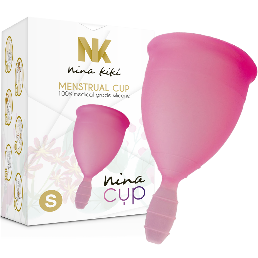 Obsenza - Coppa Mestruale Rosa NINA KIKÍ Taglia S Per un’igiene intima ecologica e confortevole - Rosa - Image 1