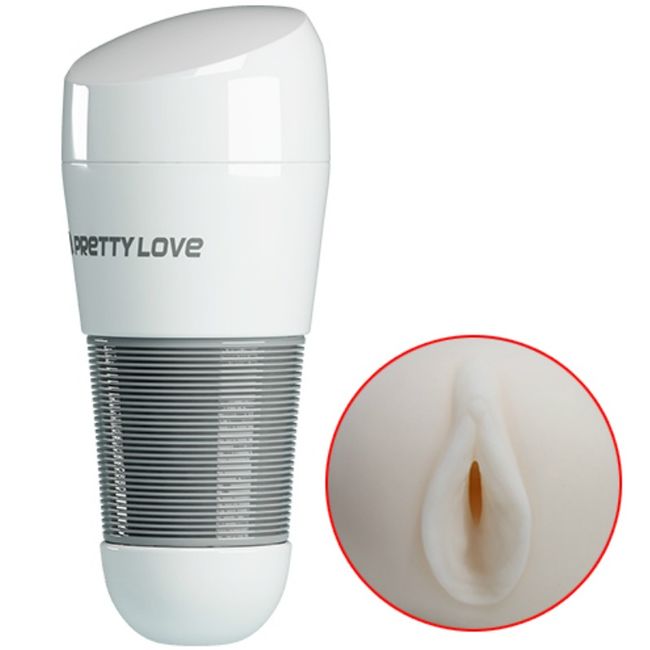 Obsenza - Masturbatore Vagina Realistico Kitty di Pretty Love - Bianco - Image 1