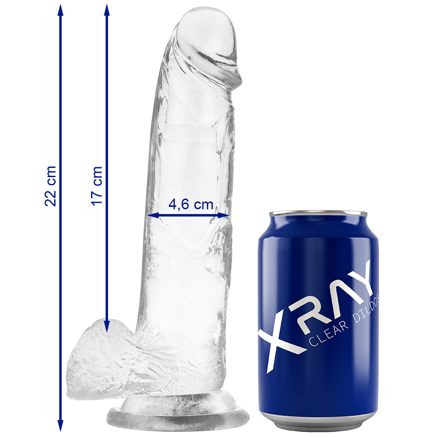 Obsenza - Dildo Realista Transparente X Ray Clear 22 cm - 4. - Image 1