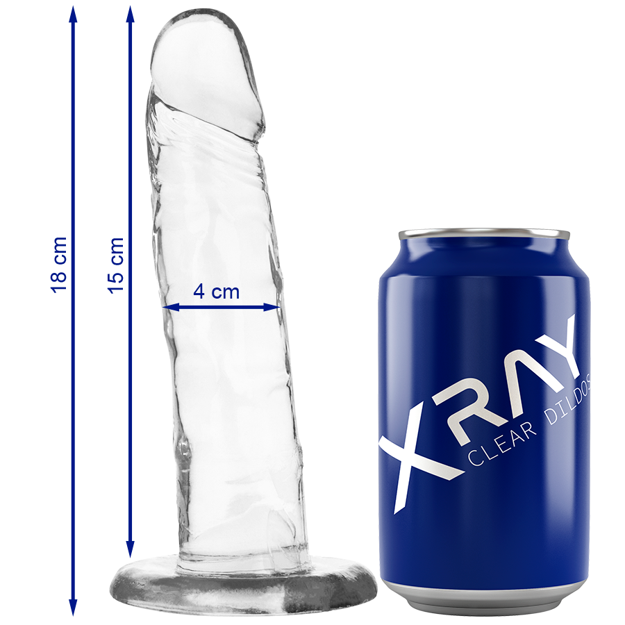 Obsenza - X RAY Clear Cock 18cm -O- 4cm Realistic Transparent Dildo - Image 1