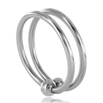 Obsenza - Anneau Double Glan en Acier 32mm - Plaisirs Intenses - Image 1