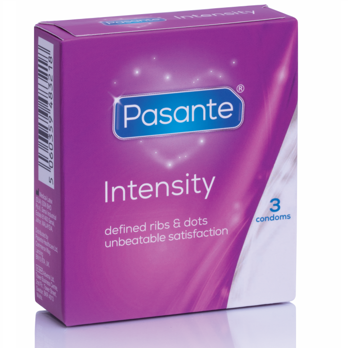 Obsenza - Preservativos Pasante Ribs & Dots Intensity – 3 Unidades - Image 1