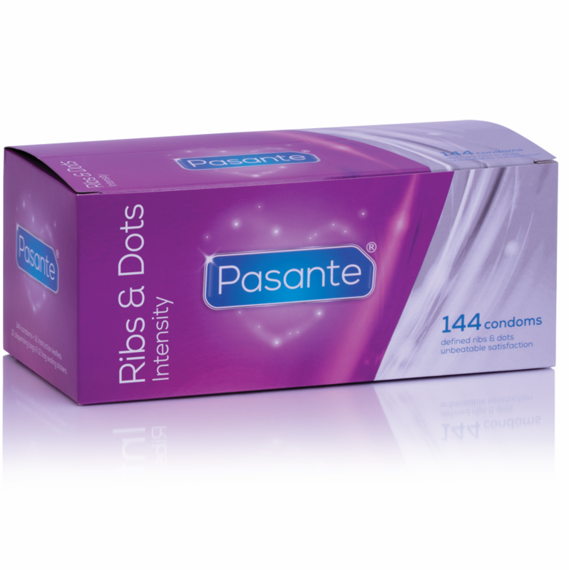 Obsenza - Pasante Ribs & Dots Intensity Condoms - 12 Count, 144 Units - Image 1