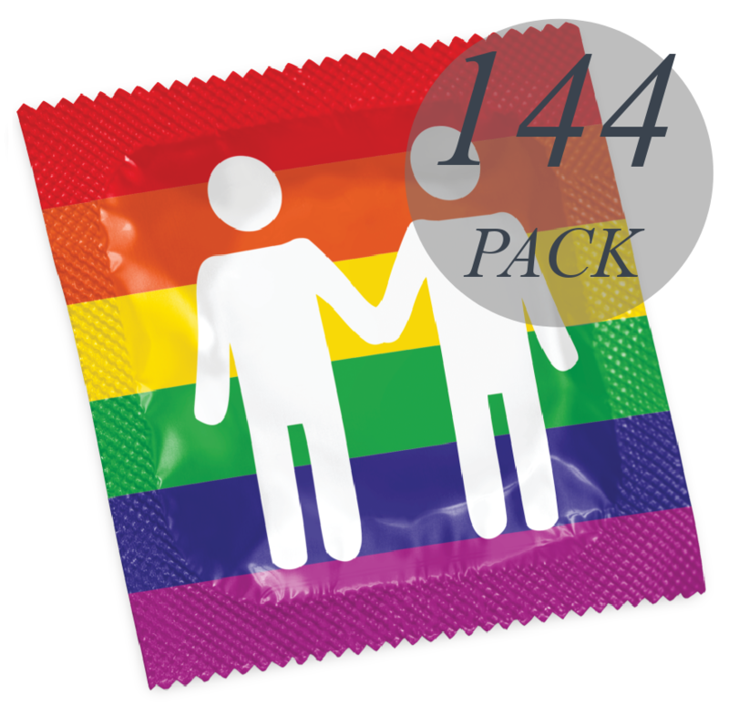 Obsenza - Pasante Pride Gay Pride Condoms 144 Pack - Natural Feel, Tapered Shape - Image 1