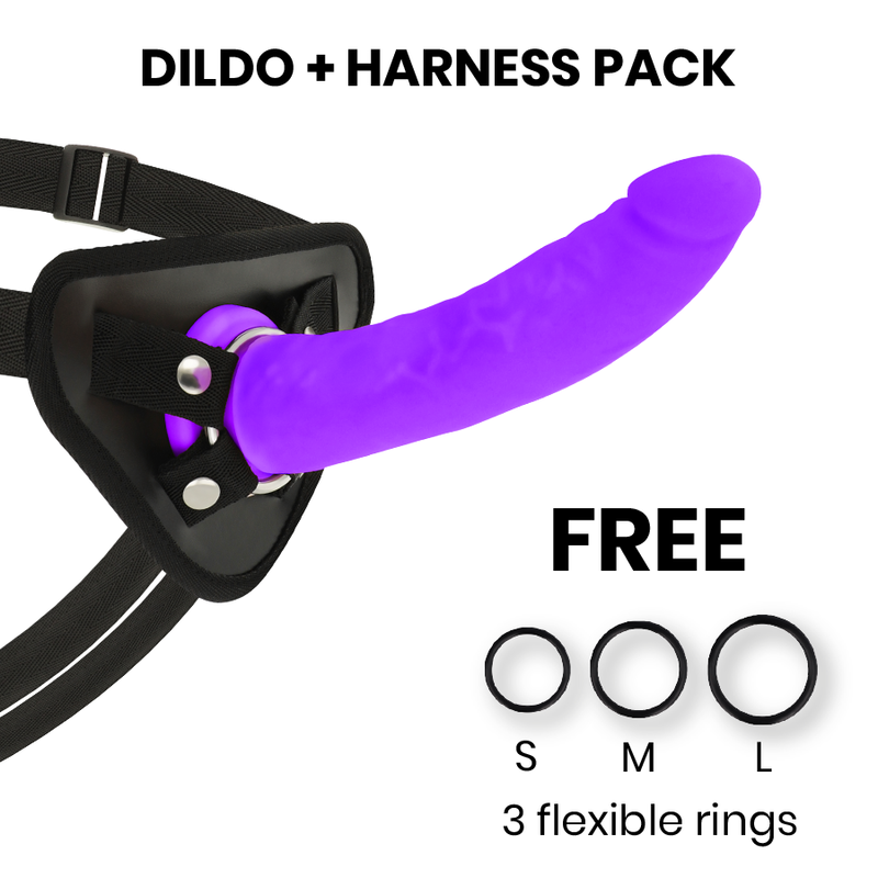 Obsenza - Harnais avec Dong Flesh Silicone 20 cm - 4 cm - DELTACLUB - Image 1